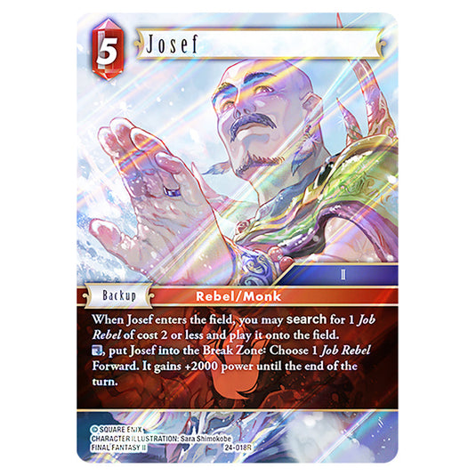 Josef 24-018R card from the Final Fantasy set Hidden Legends