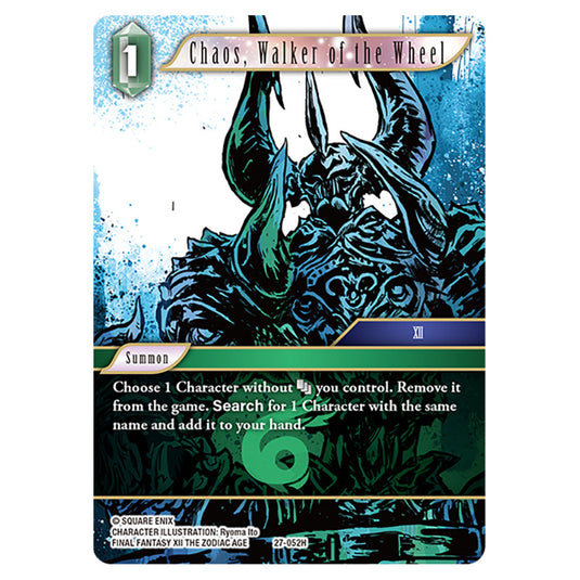 Chaos, Walker of the Wheel 27-052H card from the Final Fantasy set Journey of Discovery