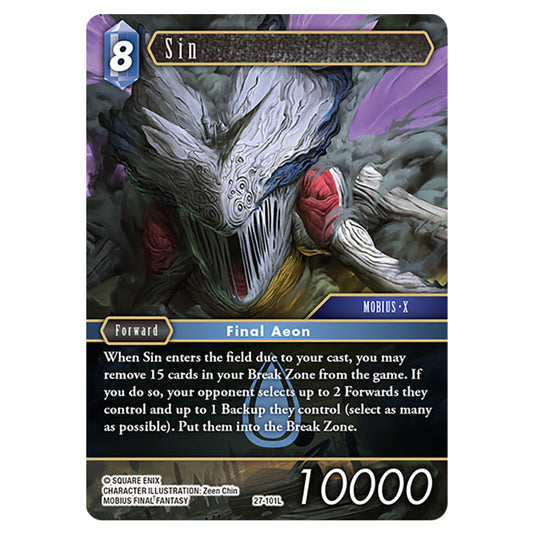 Sin 27-101L card from the Final Fantasy set Journey of Discovery