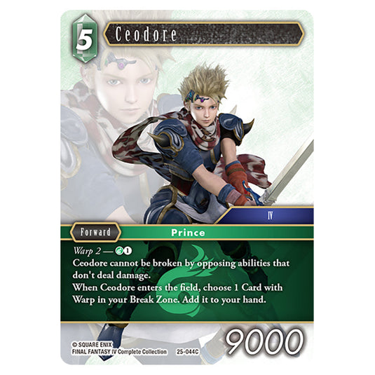 Ceodore 25-044C card from the Final Fantasy set Tears of the Planet