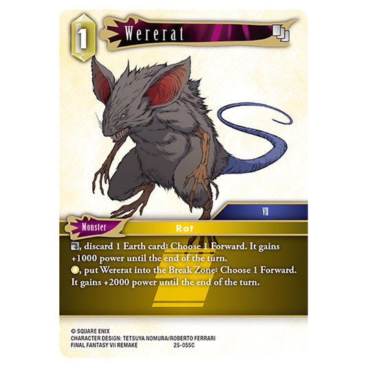 Wererat 25-055C card from the Final Fantasy set Tears of the Planet