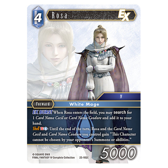 Rosa 25-102C card from the Final Fantasy set Tears of the Planet