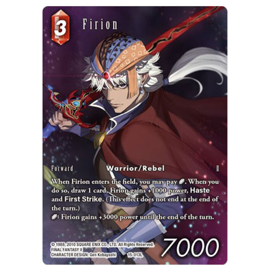 Final Fantasy - Opus 15 - Crystal Dominion - Firion - Full Art Foil - (15-013L)