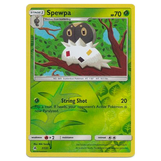 Pokemon - Sun & Moon - Forbidden Light - Spewpa (Reverse Holo) - 7/131