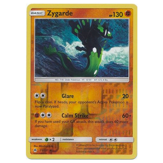 Pokemon - Sun & Moon - Forbidden Light - Zygarde (Reverse Holo) - 72/131