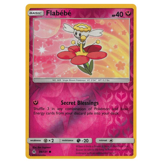 Pokemon - Sun & Moon - Forbidden Light - Flabebe (Reverse Holo) - 84/131
