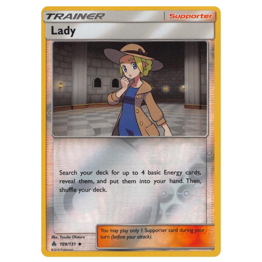 Pokemon - Sun & Moon - Forbidden Light - Lady (Reverse Holo) - 109/131