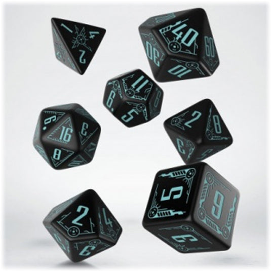 Galactic Black & Blue Dice Set (7)