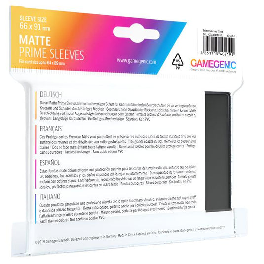 Gamegenic - Matte Prime Sleeves 100 Black