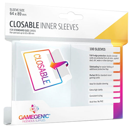 Gamegenic - Closable Inner Sleeves (100 Sleeves)