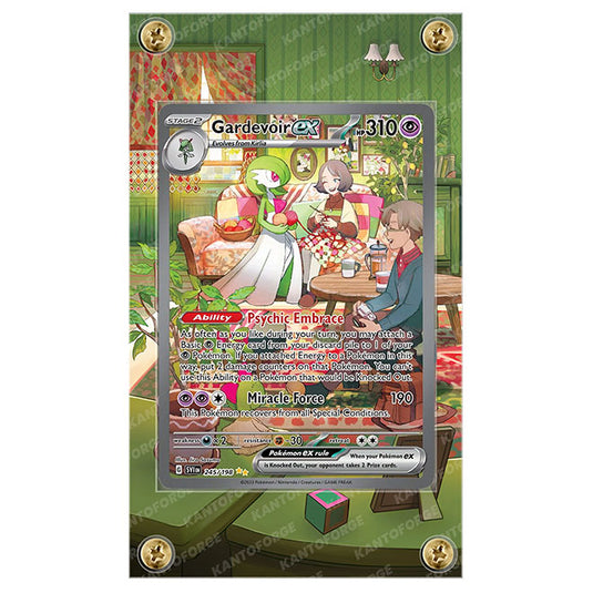 KantoForge - Extended Artwork Protective Card Display Case - Pokemon - Scarlet & Violet - Base Set - Gardevoir ex - 245/198