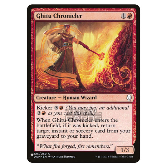 Magic The Gathering - The List - Ghitu Chronicler