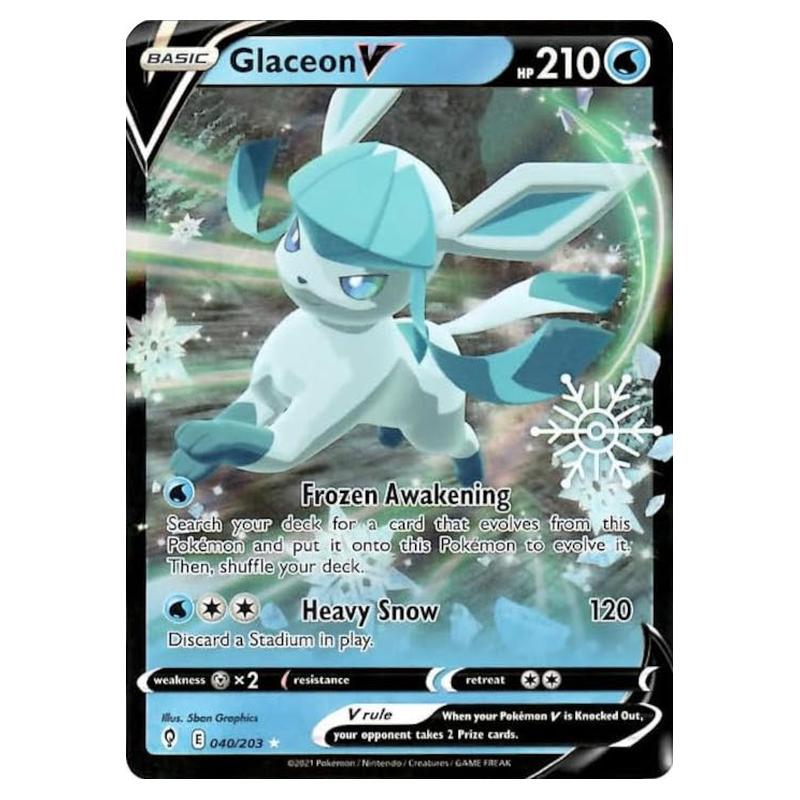pokemon card 040 203 Glaceon V SWSH07: Evolving Skies #040/203 Ultra Rare The Card Hub