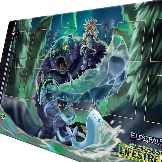 Elestrals TCG - Divine Champions - Lifestream - Playmat - Glaciursa Champion of Khione