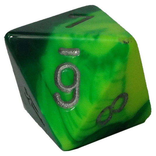 Chessex - Gemini 16mm D8 - Green-Yellow w/Silver