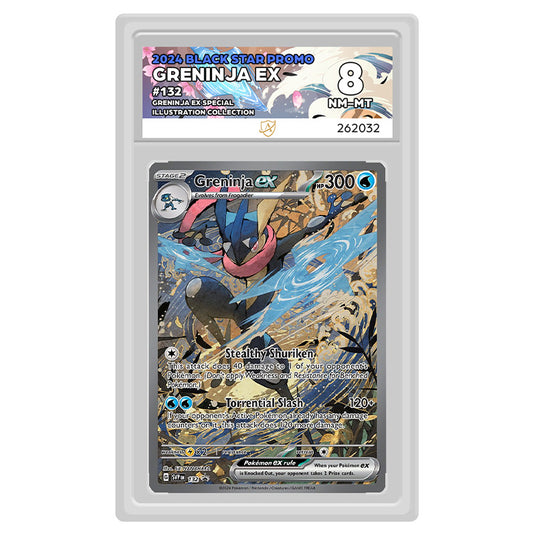 Pokemon - Scarlet & Violet - Black Star Promo - Greninja ex SVP132 (ACE Label 8 Graded Slab)