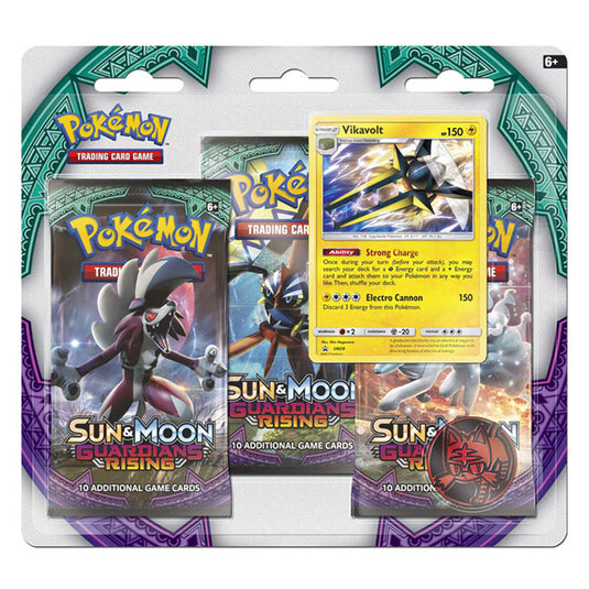 Pokemon - Sun & Moon - Guardians Rising - Vikavolt 3 Pack Blister