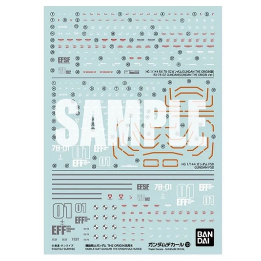 Gundam - GUNDAM DECAL123 MOBILE SUIT GUNDAM THE ORIGIN MULTIUSE