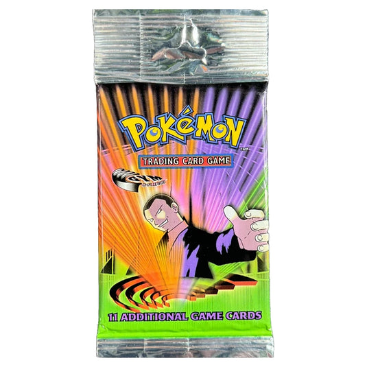 Pokemon Gym Challenge Booster Pack Giovanni Artwork Long Crimp