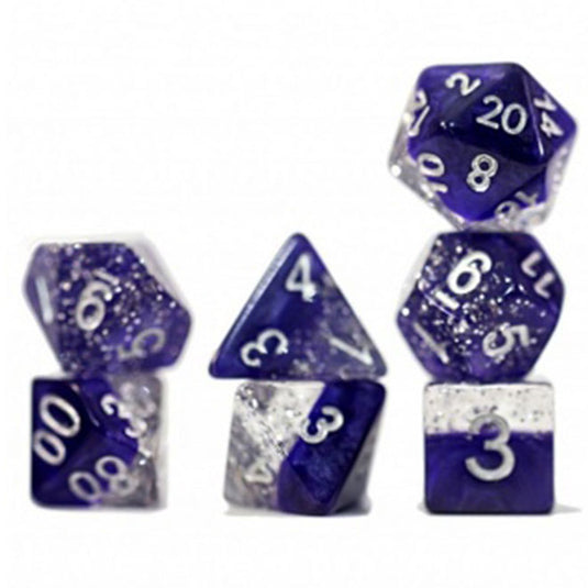 Halfsies Dice - Glitter Edition - Purple - Dice Set