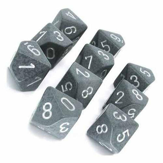 Chessex - Speckled Polyhedral D10 10-Dice Blocks - Hi-Tech