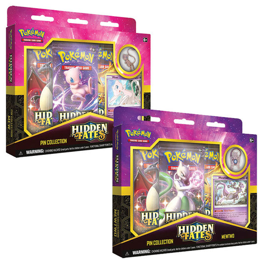 Pokemon - Hidden Fates - Pin Collection - Mew & Mewtwo