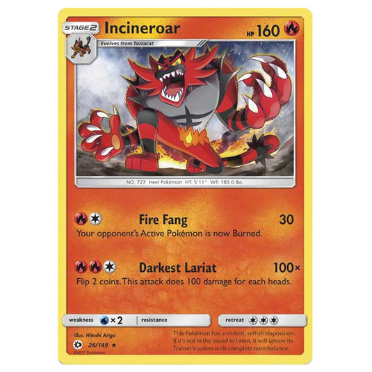 Pokemon - Sun & Moon - Base Set - Incineroar - Theme Deck
