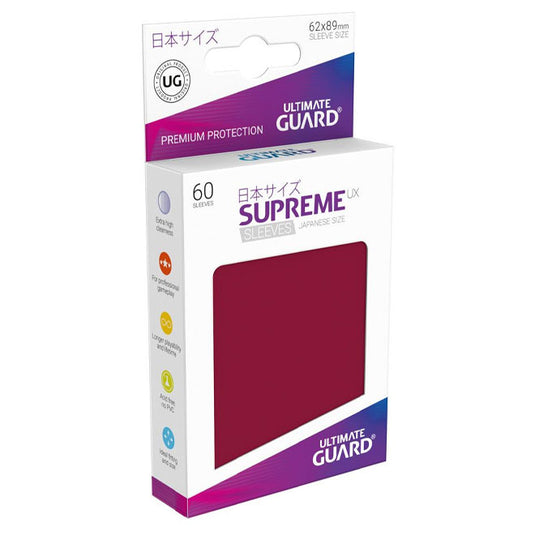 Ultimate Guard - Supreme UX Sleeves Japanese Size - Burgundy (60 Sleeves)
