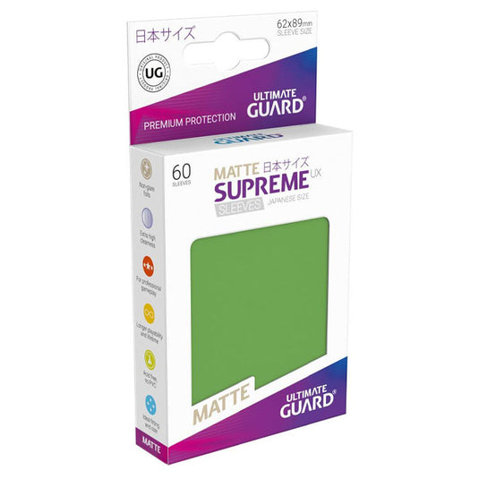 Ultimate Guard - Supreme UX Sleeves Japanese Size Matte - Green (60 Sleeves)