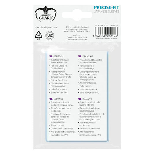 Ultimate Guard - Precise Fit Japanese - 100 Sleeves