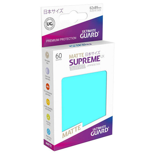 Ultimate Guard - Supreme UX Sleeves Japanese Size Matte - Aquamarine (60 Sleeves)
