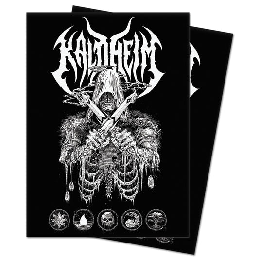 Ultra Pro - Magic the Gathering - Kaldheim - Standard Deck Protectors - Featuring Metal Alt Art (100 Sleeves)