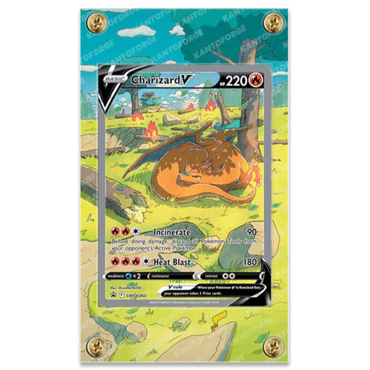 KantoForge - Extended Artwork Protective Card Display Case - Pokemon - Charizard V Promo (SWSH260)
