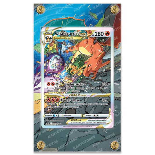 KantoForge - Extended Artwork Protective Card Display Case - Pokemon - Charizard VSTAR Promo (SWSH262)
