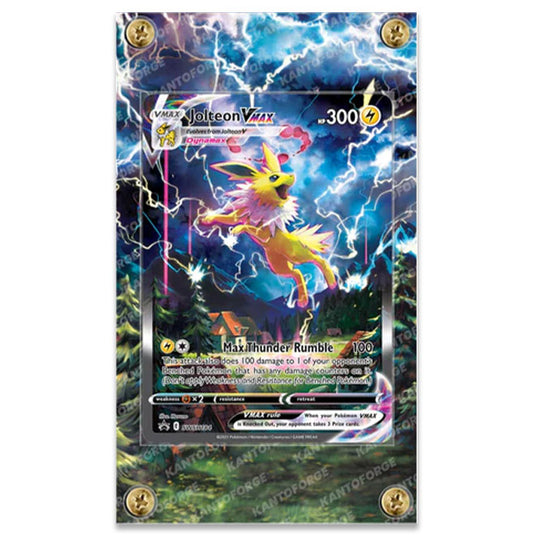KantoForge - Extended Artwork Protective Card Display Case - Pokemon - Jolteon VMAX Promo (SWSH184)