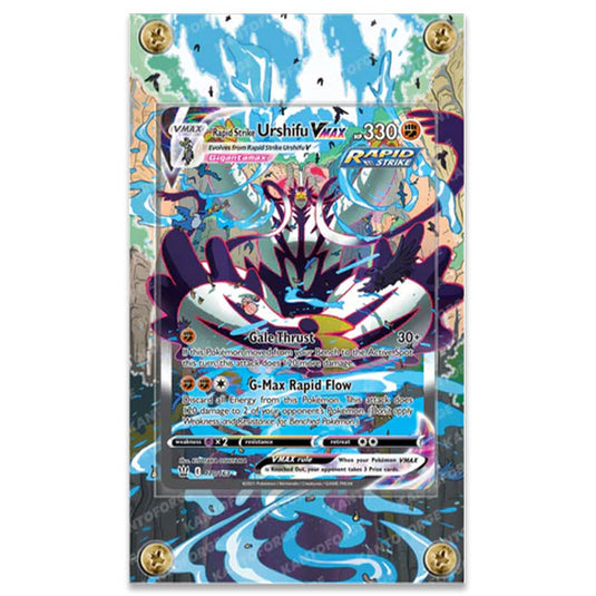 KantoForge - Extended Artwork Protective Card Display Case - Pokemon - Sword & Shield - Battle Styles - Rapid Strike Urshifu VMAX - 170/163
