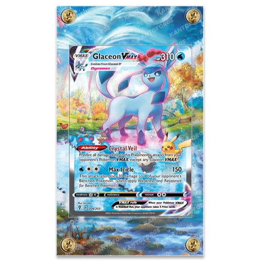 KantoForge - Extended Artwork Protective Card Display Case - Pokemon - Sword & Shield - Evolving Skies - Glaceon VMAX - 209/203