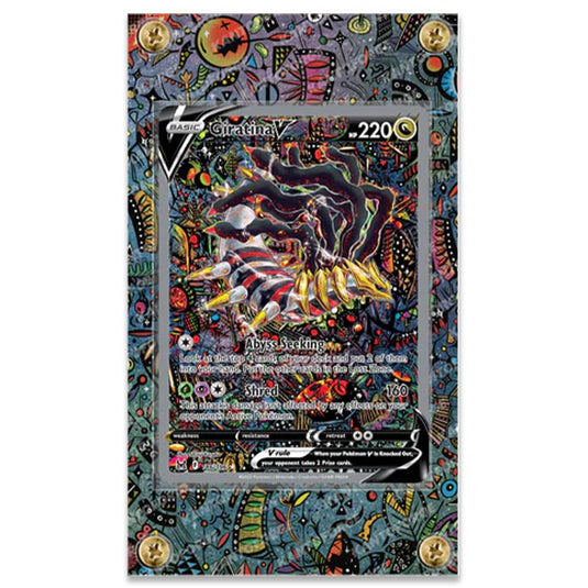 KantoForge - Extended Artwork Protective Card Display Case - Pokemon - Sword & Shield - Lost Origin - Giratina V - 186/196