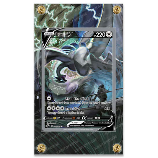 KantoForge - Extended Artwork Protective Card Display Case - Pokemon - Sword & Shield - Silver Tempest - Lugia V - 186/195