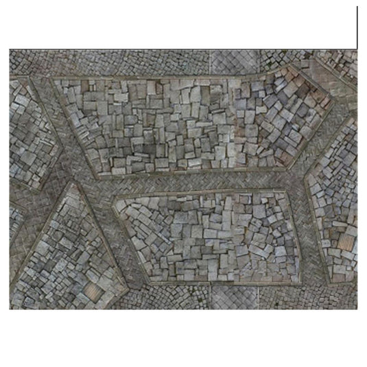 Kraken Wargames - Gaming Mat - Cobblestone City 30"x22" Kill Team and Warcry 2.0
