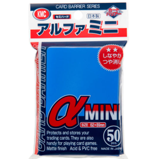 KMC - Small Sleeves - Alpha Mini Blue (50 Sleeves)