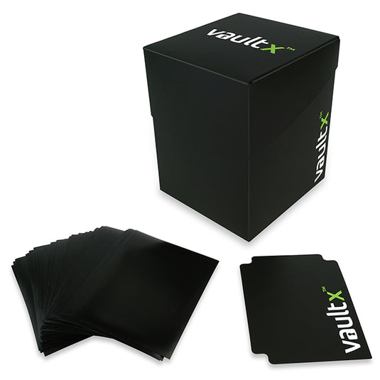 Vault X - Large Deck Box w/ 150 Card Sleeves - Black