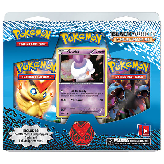 Pokemon - Black & White - Noble Victories 3 Pack Blister - Litwick Promo