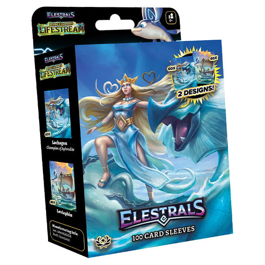 Elestrals TCG - Divine Champions - Lifestream - Card Sleeves - Lochagon Champion of Aphrodite (100 Sleeves)