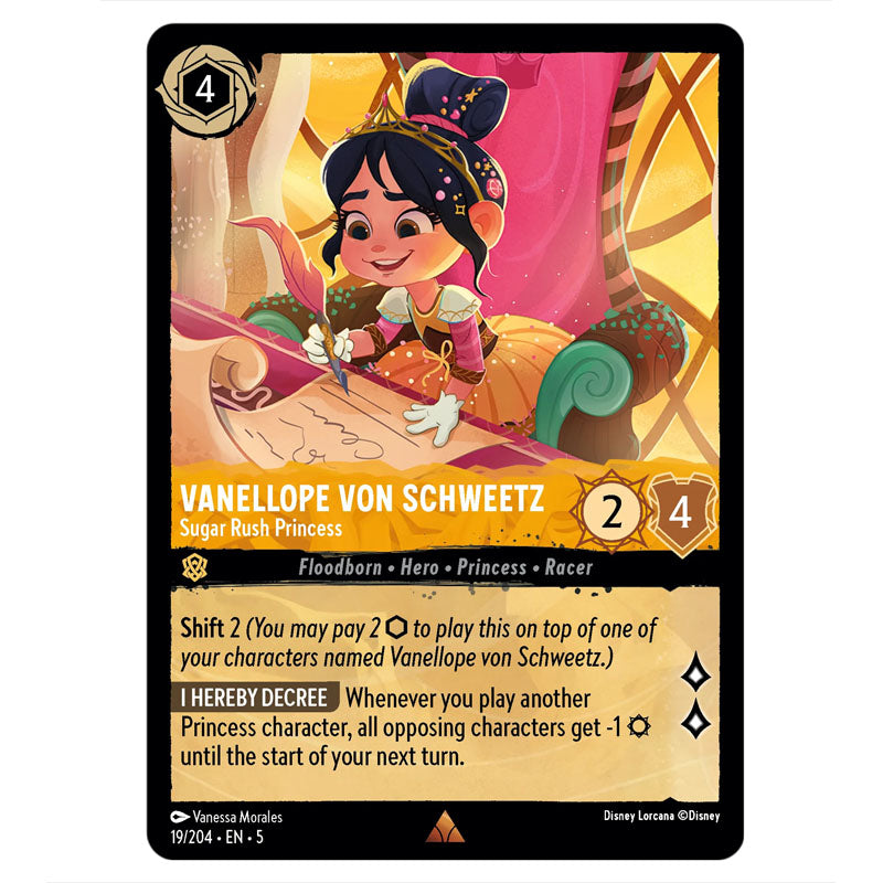 vanellope von schweetz lorcana card Lorcana - Shimmering Skies - Vanellope von Schweetz - Sugar Rush Princess (Rare)