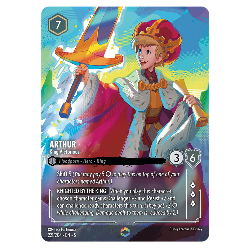 Lorcana - Shimmering Skies - Arthur - King Victorious (Enchanted)