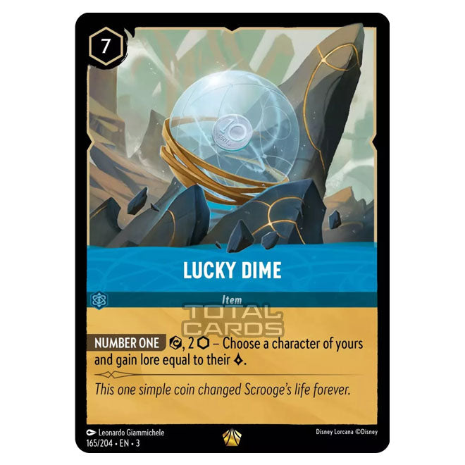 Lorcana - Into the Inklands - Lucky Dime (Legendary) - 165/204 Lorcana - Into the Inklands - Lucky Dime (Legendary) - 165/204