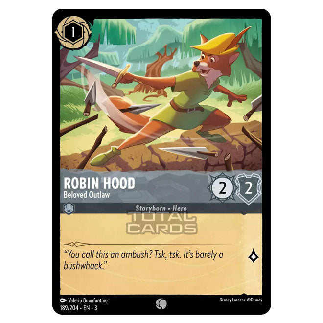 Lorcana - Into the Inklands - Robin Hood - Beloved Outlaw (Common) - 1 Lorcana - Into the Inklands - Robin Hood - Beloved Outlaw (Common) - 1