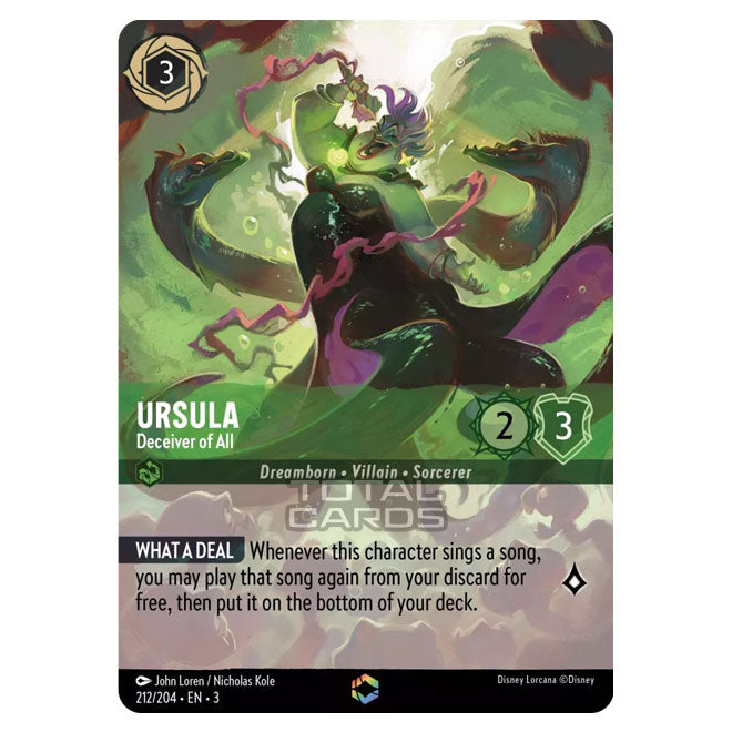 Lorcana - Into the Inklands - Ursula - Deceiver of All (Enchanted) - 2 Lorcana - Into the Inklands - Ursula - Deceiver of All (Enchanted) - 2