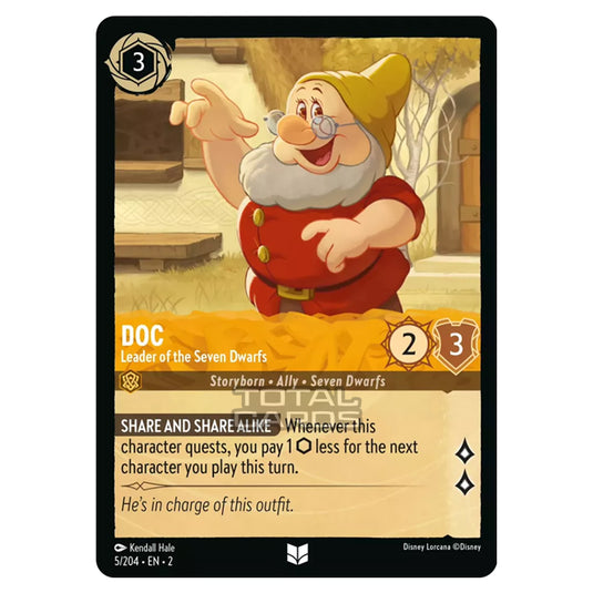 Lorcana - Rise of the Floodborn - Doc - Leader of the Seven Dwarfs (Uncommon) - 005/204